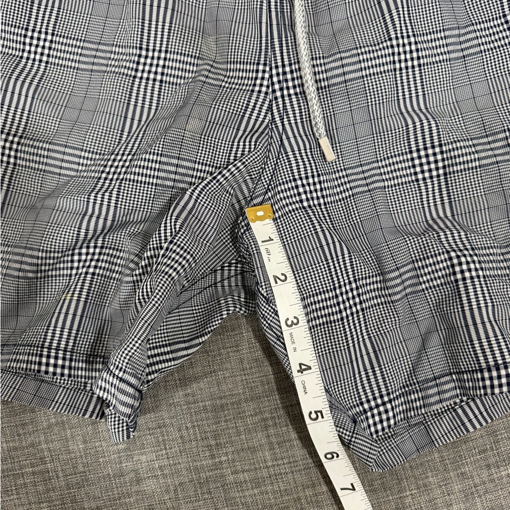 Vilebrequin Navy & White Plaid Swim Trunks - Picture 12 of 13
